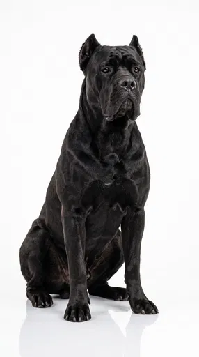 Black Cane Corso Studio Portrait