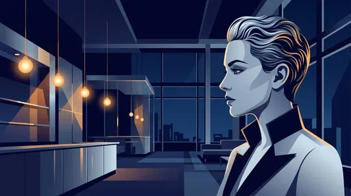 Woman With Short Hair in Lounge