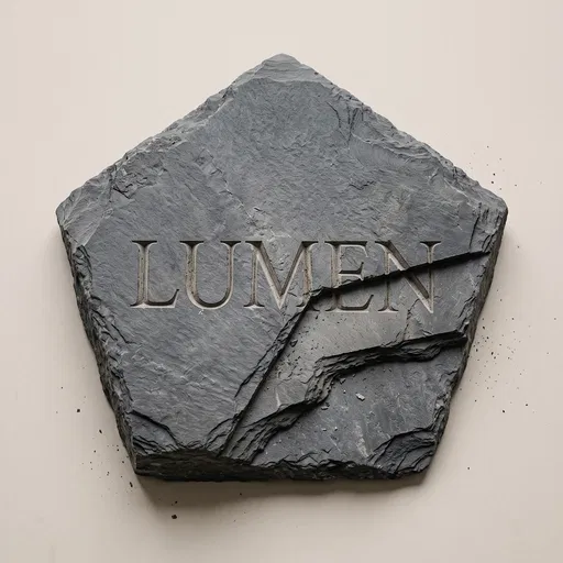 Carved Lumen Slate Pentagonal Stone