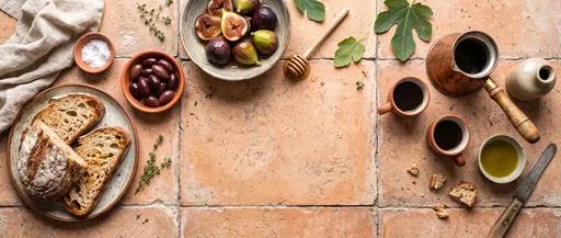 Mediterranean Morning Spread on Terracotta