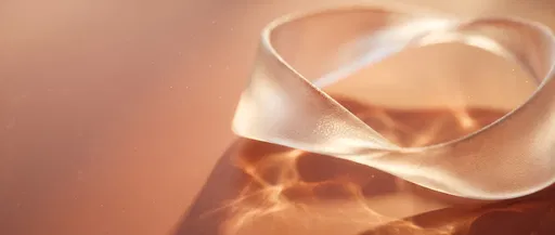 Frosted Glass Mobius Ribbon Macro