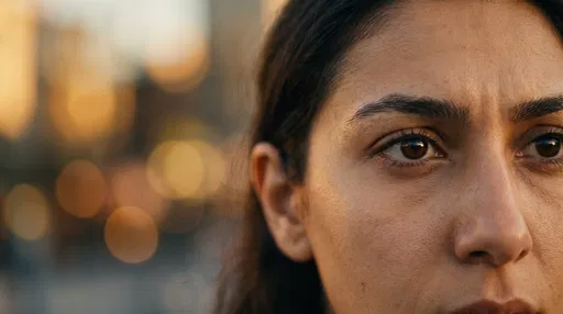 Close-Up Portrait of Focused Young Woman