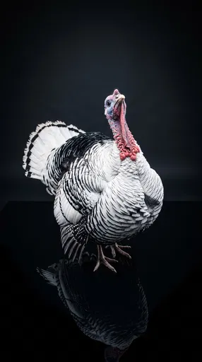 Royal Palm Turkey Studio Portrait