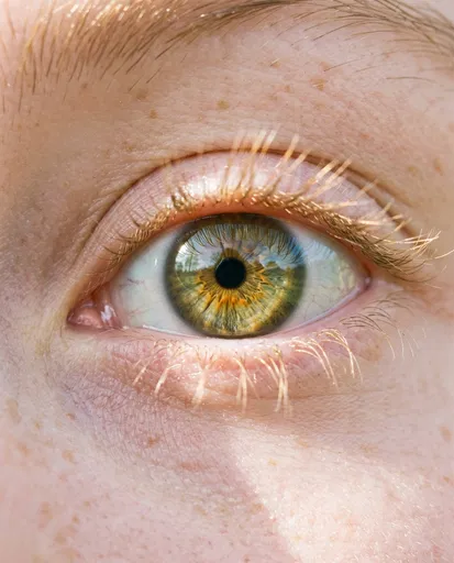Macro Close-Up of Hazel Green Eye