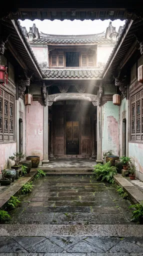 Traditional Chinese Sky-Well Courtyard