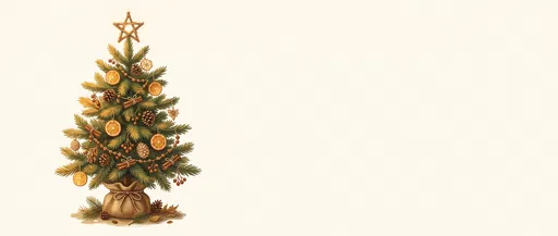 Rustic Woodland Christmas Tree Illustration