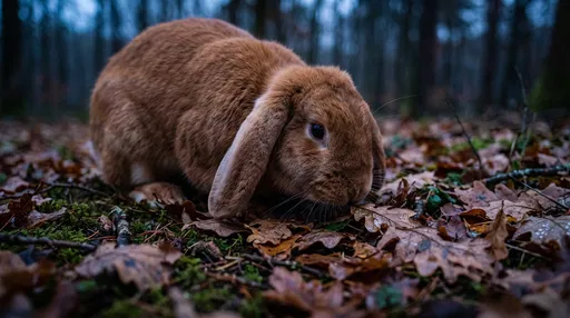Cinnamon Lop Bunny in Twilight Forest