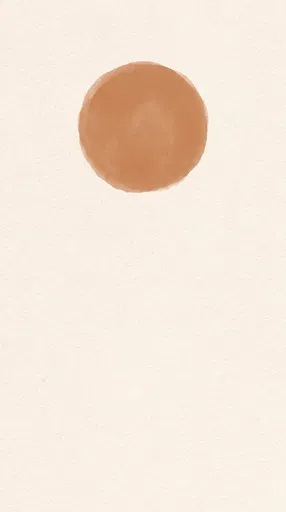 Minimalist Terracotta Sun on Cream Paper