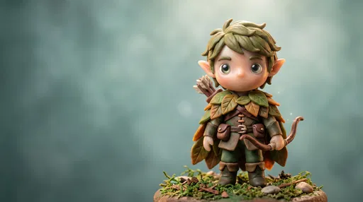 Claymation Chibi Elven Archer Figure