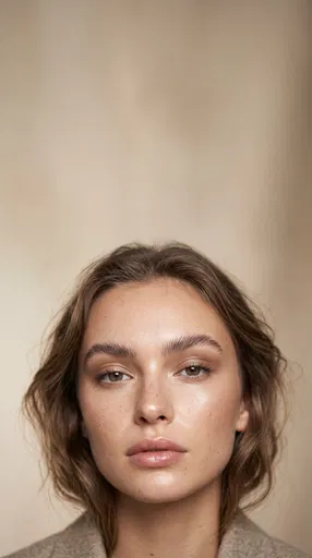 Studio Beauty Portrait With Copy Space