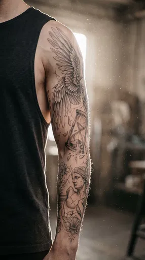 Man With Grey Wash Sleeve Tattoo