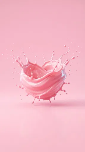 Swirling Pink Milk Splash Background