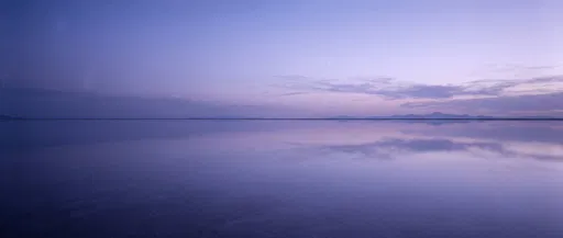 Purple Twilight Salt Flat Reflection