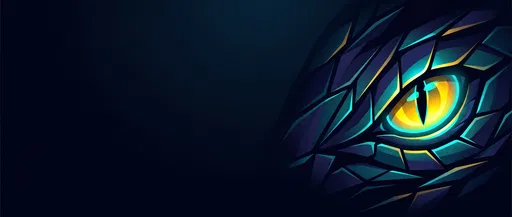 Glowing Geometric Snake Eye Banner