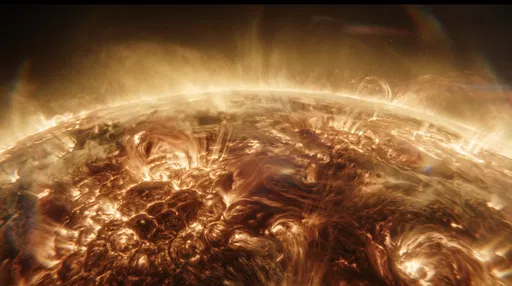 Turbulent Solar Horizon and Golden Corona