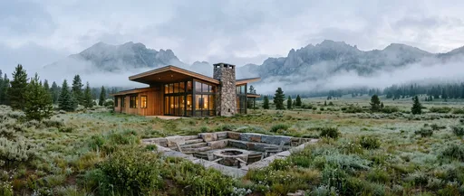 Modern Mountain Home in Misty Meadow