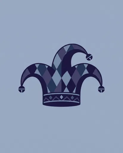 Flat Vector Indigo Jester Hat Illustration