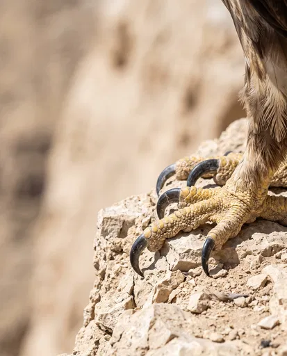 Close-Up of Eagle Talons on Limestone