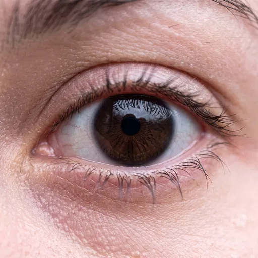 Macro Close-Up of Dark Brown Eye