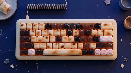 Cute Marshmallow and Cat Paw Keyboard