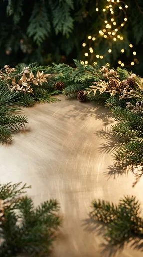 Brushed Brass Holiday Tabletop Background