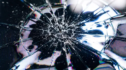 Macro Shattered LCD Screen Texture
