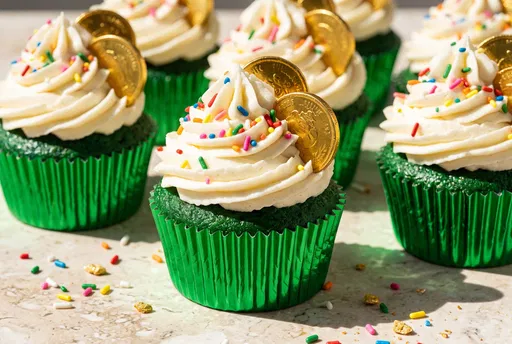 Saint Patricks Day Green Cupcakes