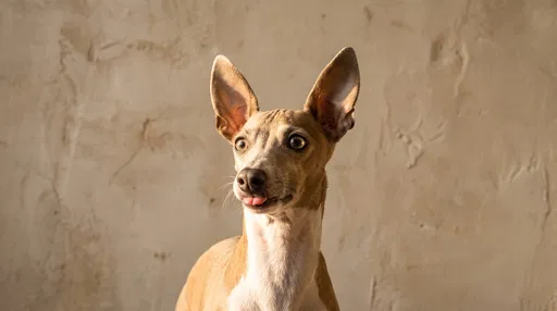 Funny Dog Portrait With Tongue Out