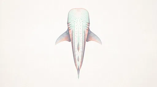 Pastel Stippled Whale Shark Illustration