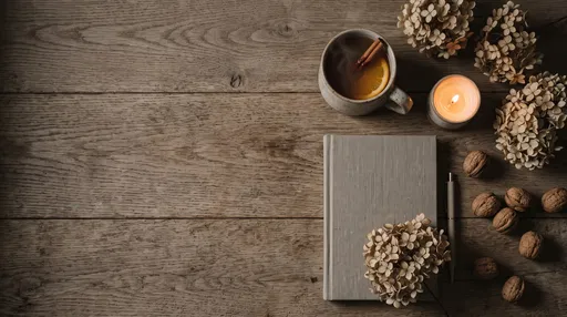 Cozy Autumn Desk Flat Lay With Copy Space