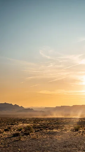 Golden Hour Desert Horizon and Sky