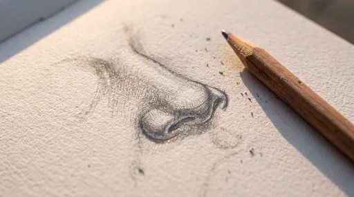 Graphite Pencil Sketch of a Human Nose