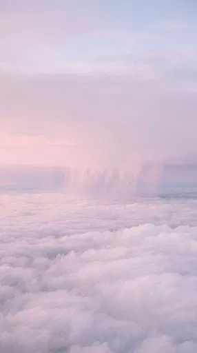 Pastel Pink and Lilac Aerial Cloudscape