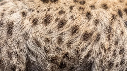 Close-Up Texture of Spotted Hyena Fur