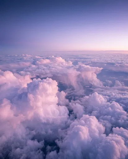 Pink and Lilac Twilight Clouds