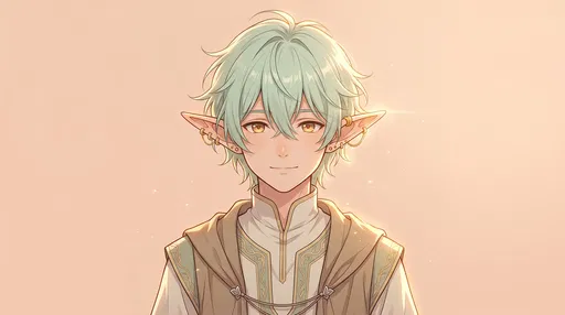 Anime Fantasy Elf Boy Portrait