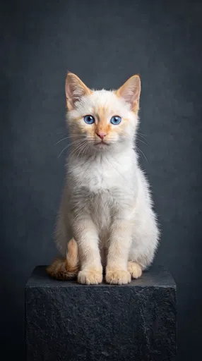 Flame Point Siamese Kitten Studio Portrait
