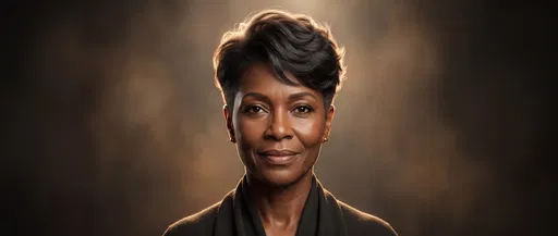 Mature Black Woman With Pixie Cut
