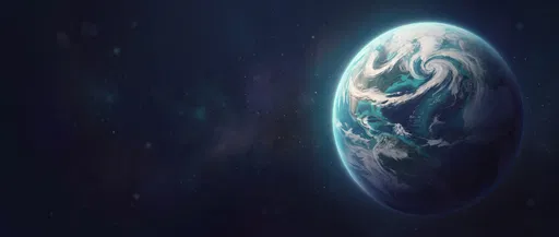 Stylized Planet Earth Space Banner Illustration