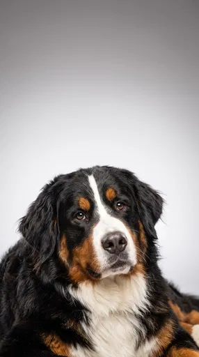 Bernese Mountain Dog Studio Portrait