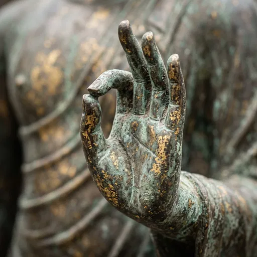 Bronze Buddha Hand in Vitarka Mudra
