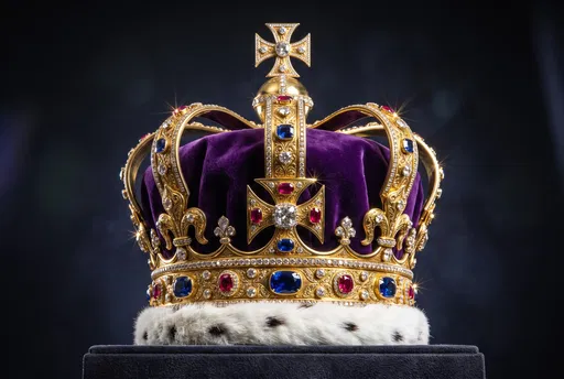 Royal Gold Crown With Purple Velvet