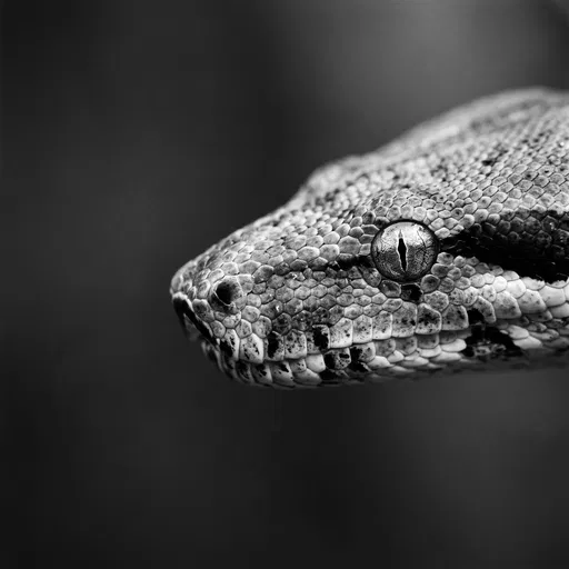 Monochrome Boa Constrictor Head Profile