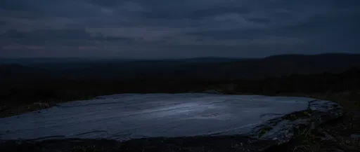 Dark Slate Slab in Twilight Landscape
