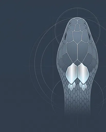 Minimalist King Cobra Head Scales Diagram