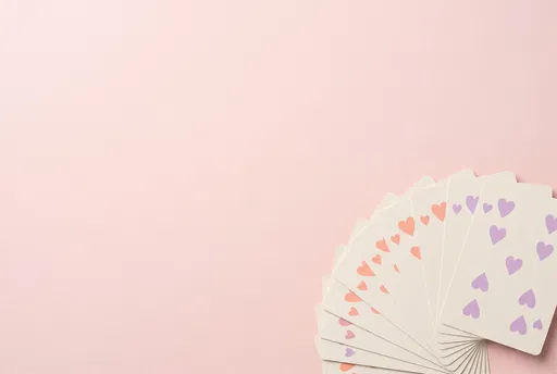 Pastel Heart Playing Cards Fan