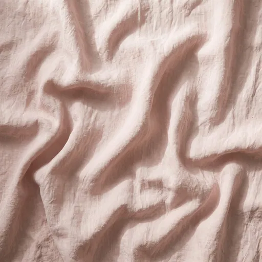 Wrinkled Light Pink Linen Fabric Background
