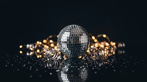 Silver Disco Ball With Fairy Lights