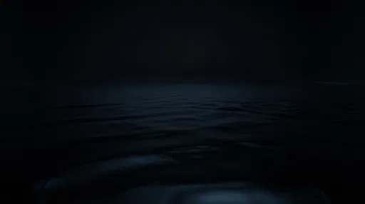Dark Liquid Surface on Black Background