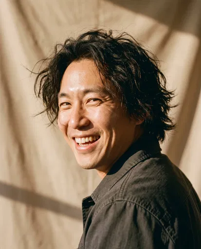 Smiling Man in Golden Sunlight